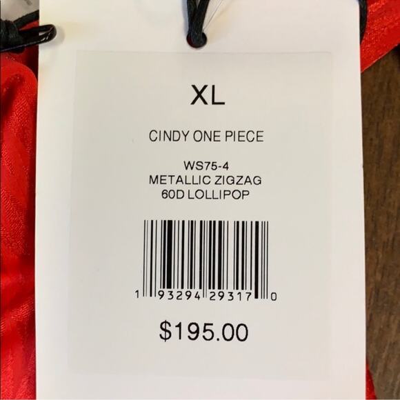 Onia Cindy one piece cross straps size XL color lollipop - Picture 4 of 4